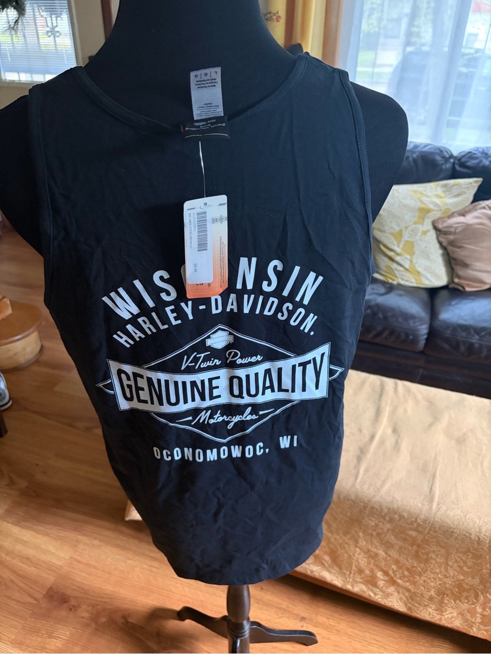 Harley-Davidson Black and White Genuine Quality Graphic Tee - Picture 2 of 4